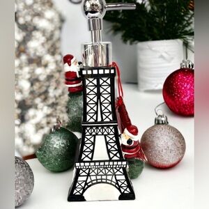 Paris Eiffel Tower Christmas Santa Soap or Lotion Dispenser NWT